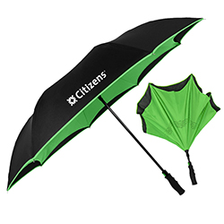 GREEN REVERSIBLE GOLF UMBRELLA