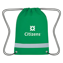 REFLECTIVE NON-WOVEN DRAWSTRING BAG