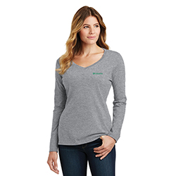 WOMEN'S LONG SLEEVE FAN FAVORITE V-NECK TEE