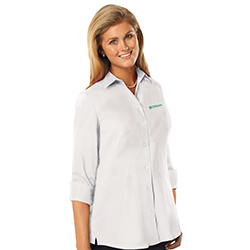 LADIES' 3/4 SLEEVE POPLIN SWING SHIRT