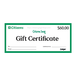 $60 GIFT CERTIFICATE